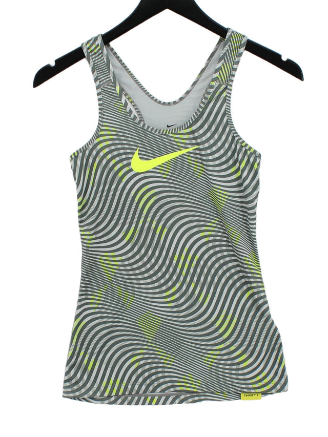 Nike Women's T-Shirt XS Grey Polyester with Elastane