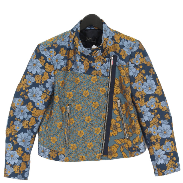 Zara Women's Jacket L Multi Polyester with Cotton