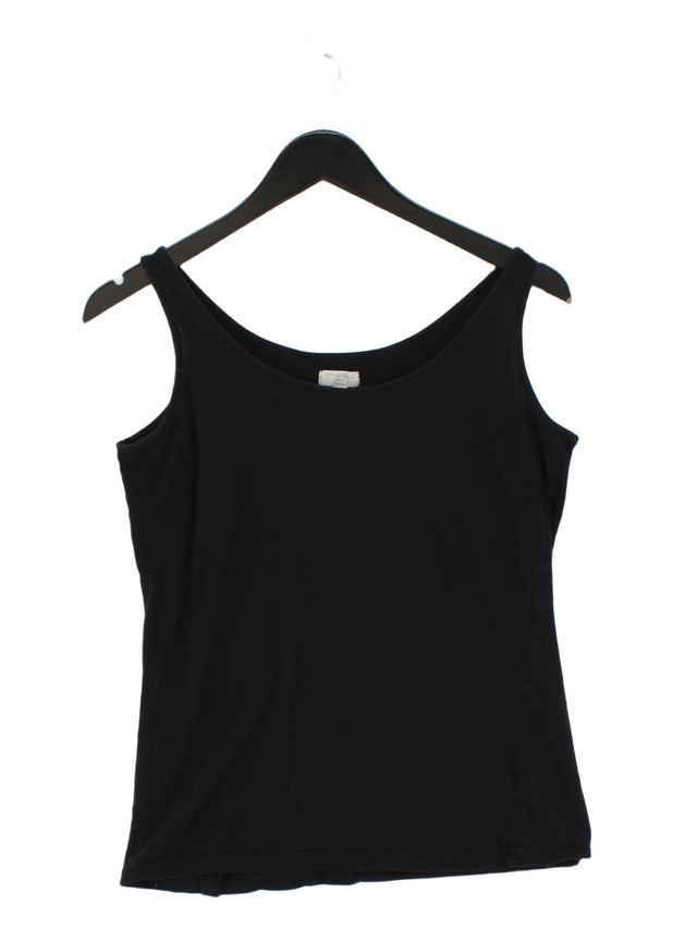 New Look Women's T-Shirt UK 14 Black 100% Cotton