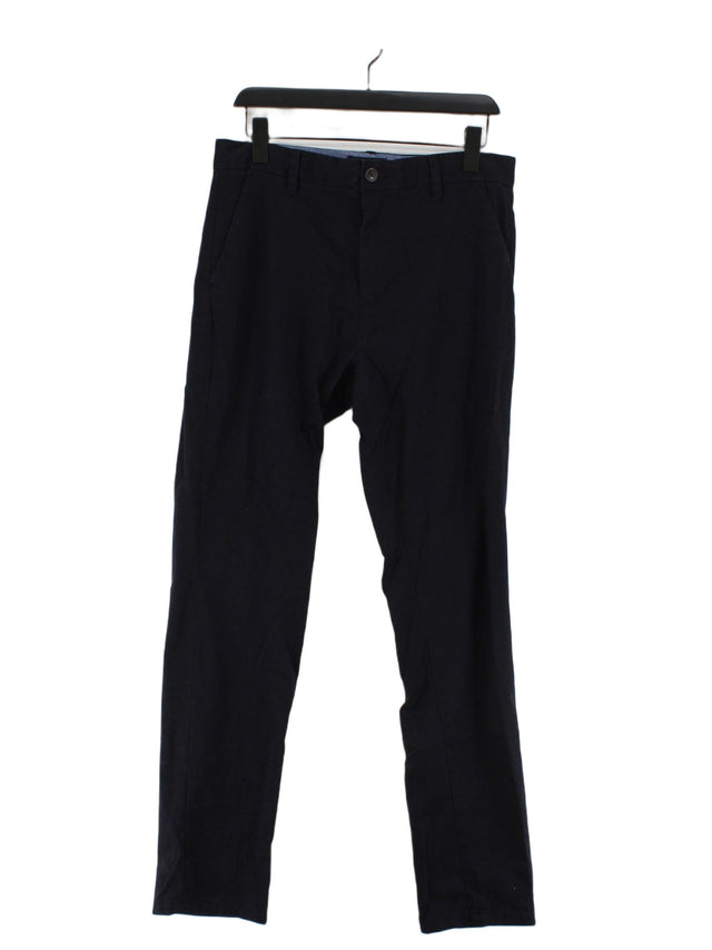 Next Men's Suit Trousers W 32 in Blue Cotton with Other