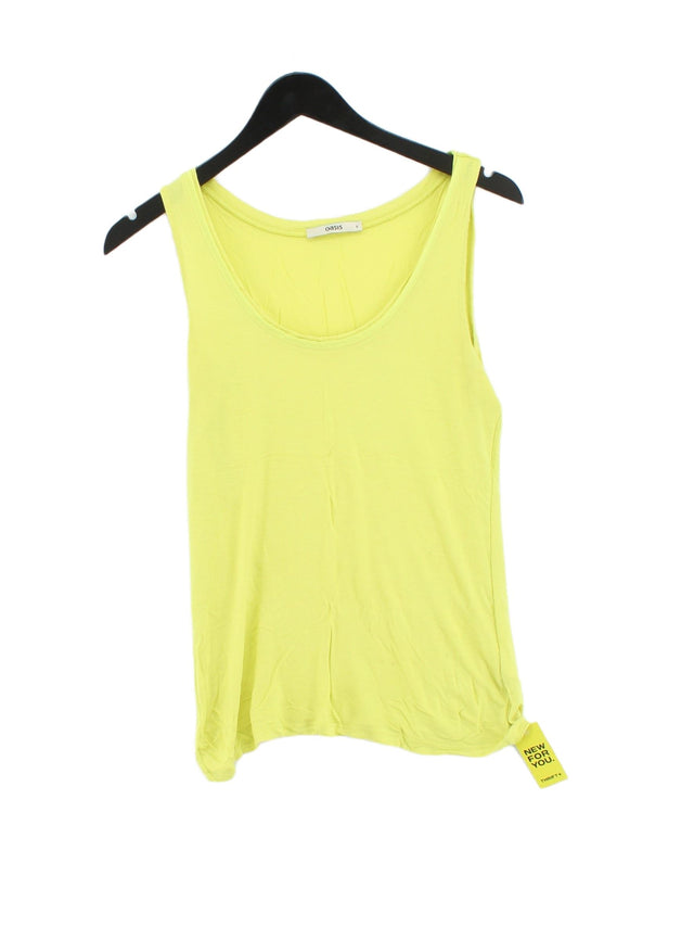 Oasis Women's T-Shirt S Yellow 100% Viscose