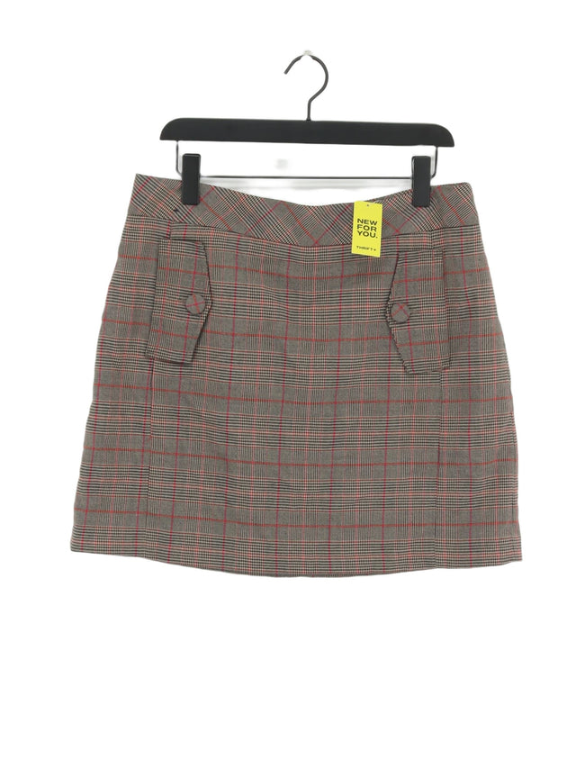 Next Women's Midi Skirt UK 16 Multi Polyester with Elastane, Viscose