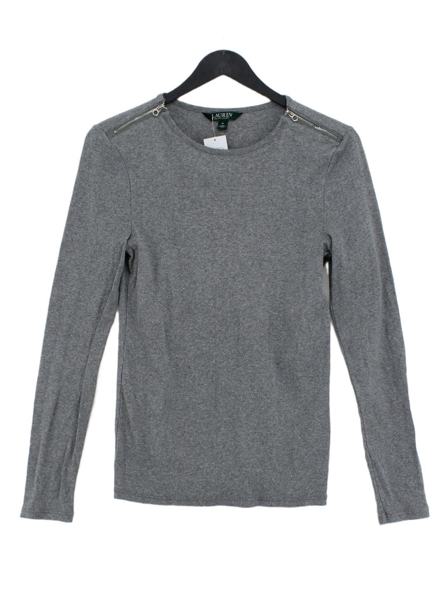 Ralph Lauren Women's Top M Grey Cotton with Elastane