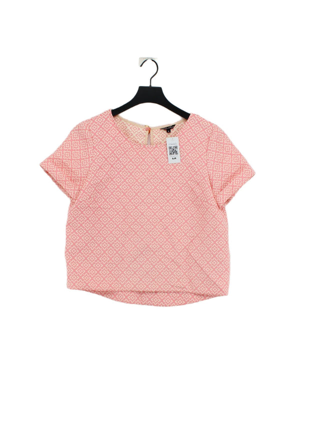 Traffic People Women's T-Shirt M Pink Viscose with Cotton, Polyester