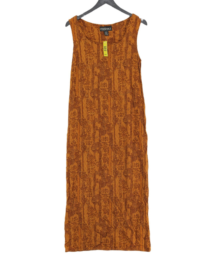 Vintage Norton McNaughton Women's Maxi Dress M Tan 100% Rayon