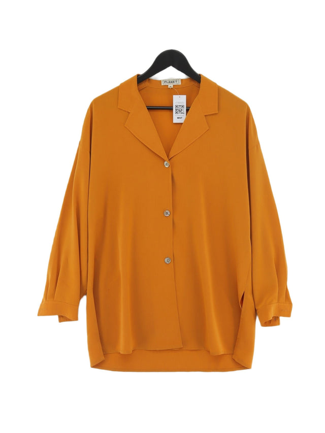 Planet Women's Top M Orange 100% Polyester
