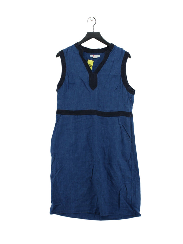 Boden Women's Midi Dress UK 18 Blue 100% Linen