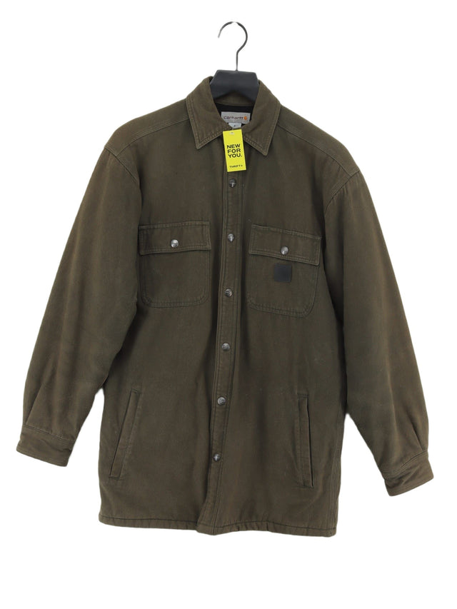 Carhartt Men's Jacket S Green Cotton with Nylon, Polyester