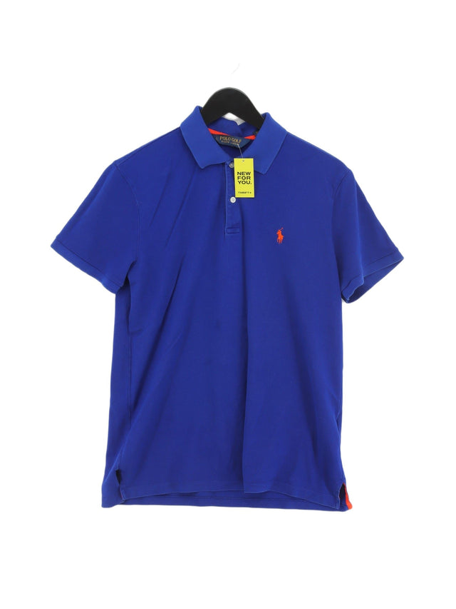 Ralph Lauren Men's Polo M Blue Cotton with Elastane