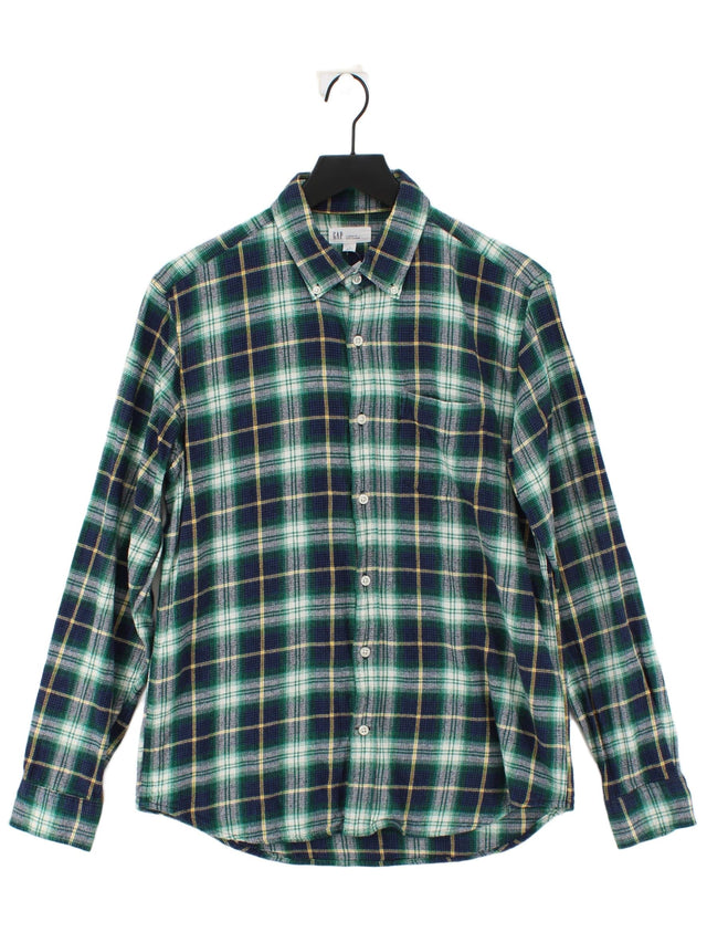 Gap Men's Shirt M Green 100% Cotton