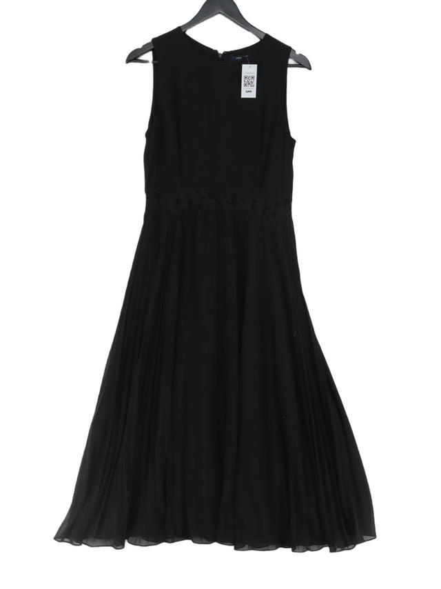 French Connection Women's Midi Dress UK 12 Black 100% Polyester