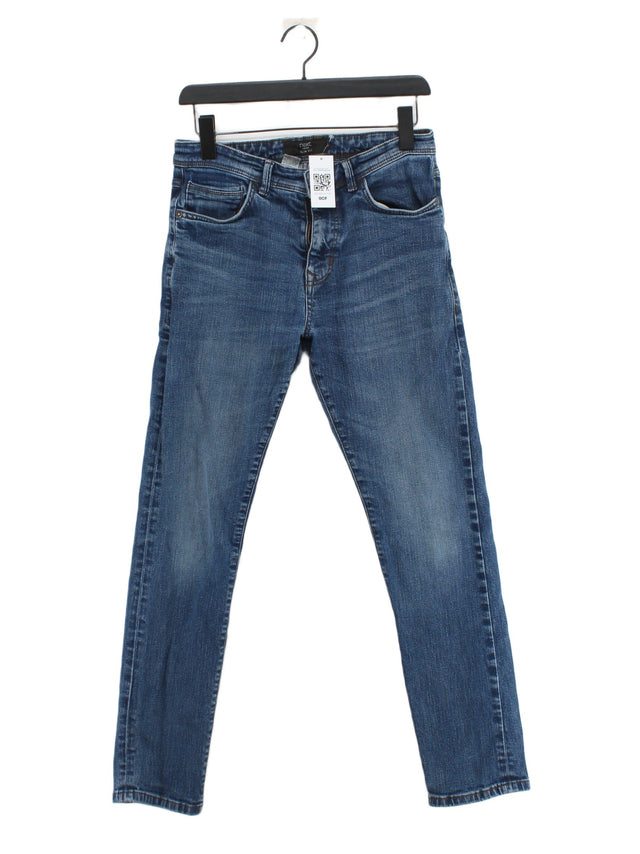Next Men's Jeans W 30 in Blue Cotton with Elastane, Other