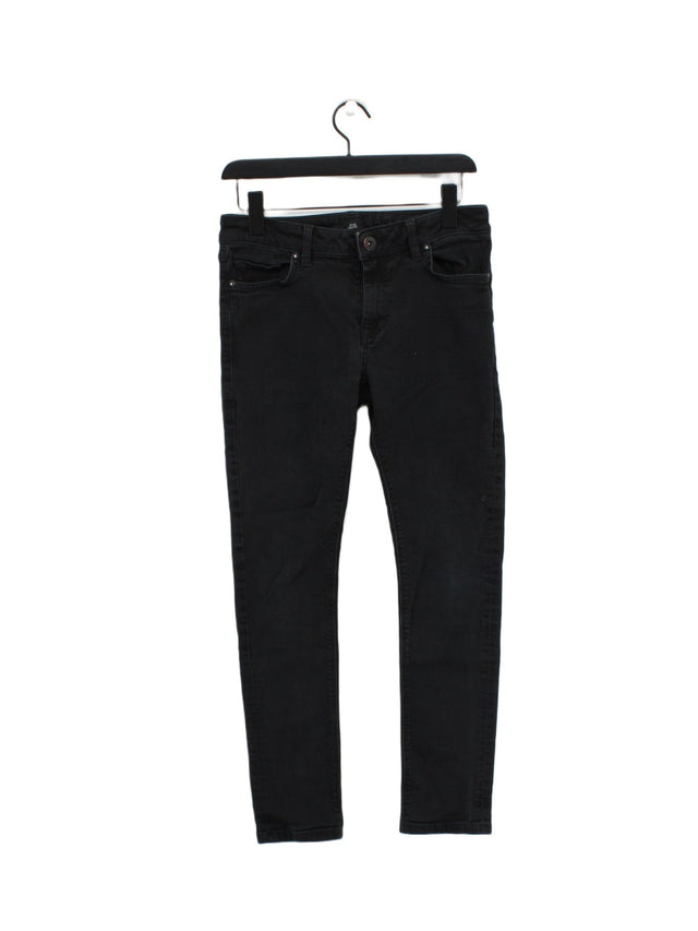 River Island Women's Jeans W 30 in Black Cotton with Elastane
