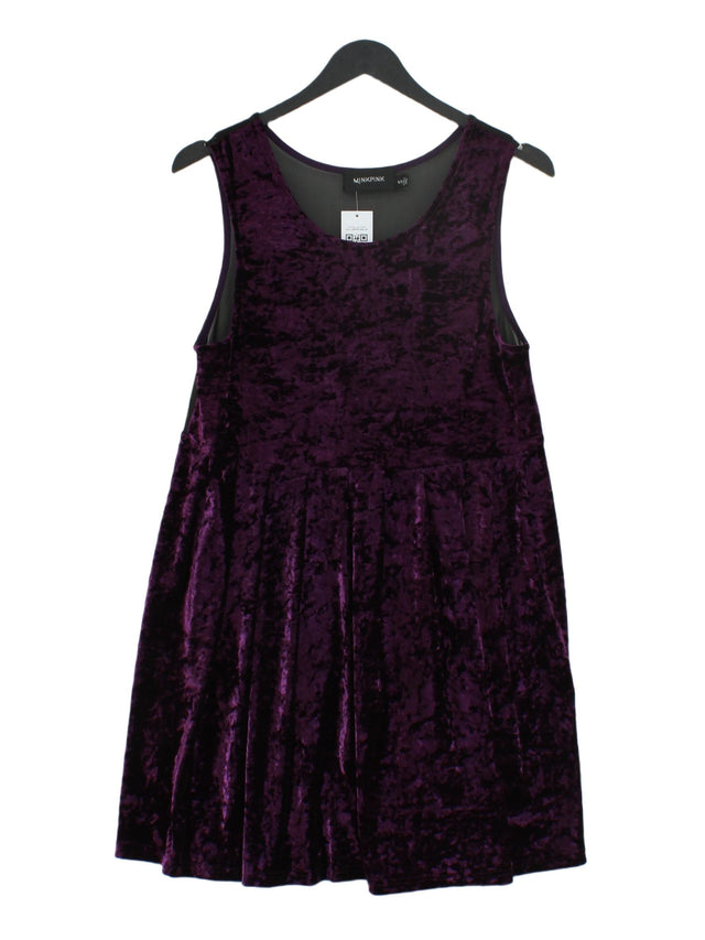 MinkPink Women's Midi Dress S Purple Polyester with Elastane