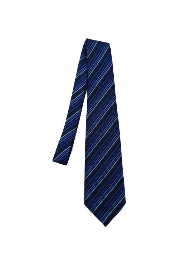 Next Men's Tie Blue 100% Silk