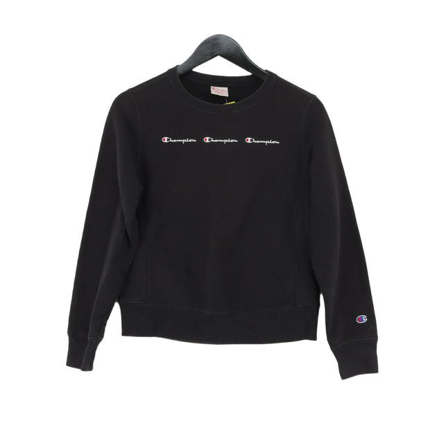Champion Women's Jumper XS Black Cotton with Polyester