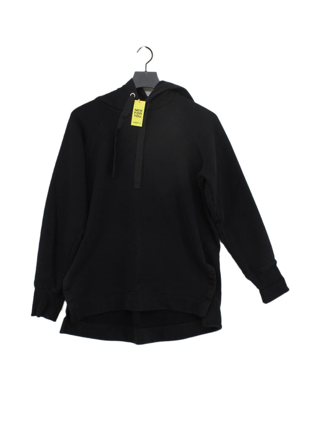 COS Women's Hoodie M Black Cotton with Polyester