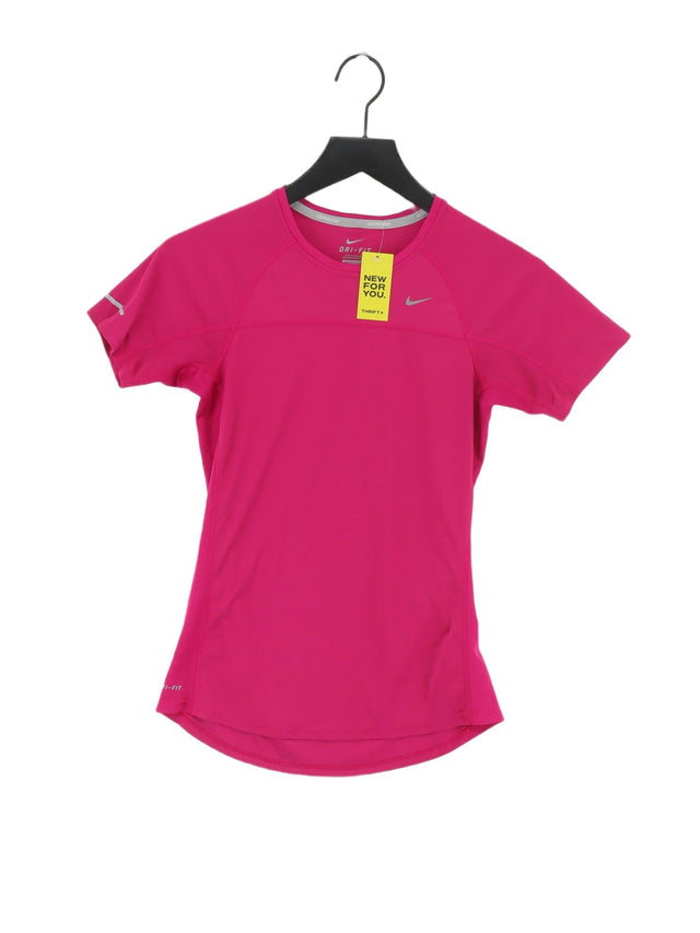 Nike Women's T-Shirt S Pink 100% Polyester