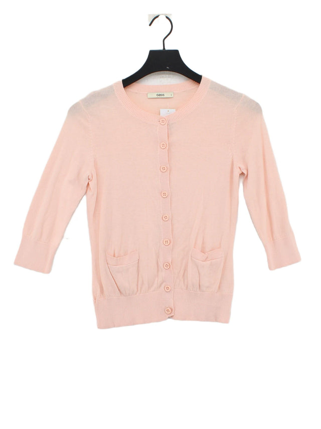 Oasis Women's Cardigan S Pink 100% Cotton