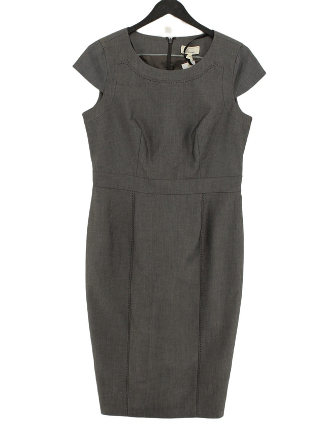Linea Women's Midi Dress UK 10 Grey Polyester with Elastane, Viscose