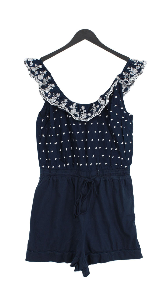 Next Women's Playsuit UK 8 Blue Cotton with Polyester