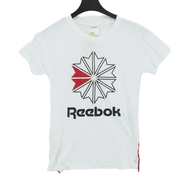 Reebok Women's T-Shirt XS White 100% Cotton