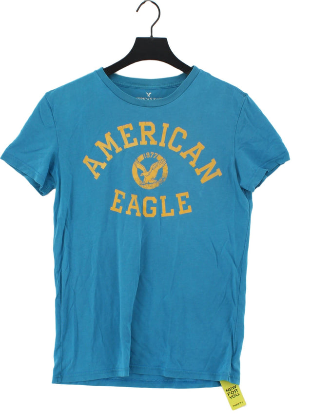 American Eagle Outfitters Men's T-Shirt S Blue Cotton with Polyester