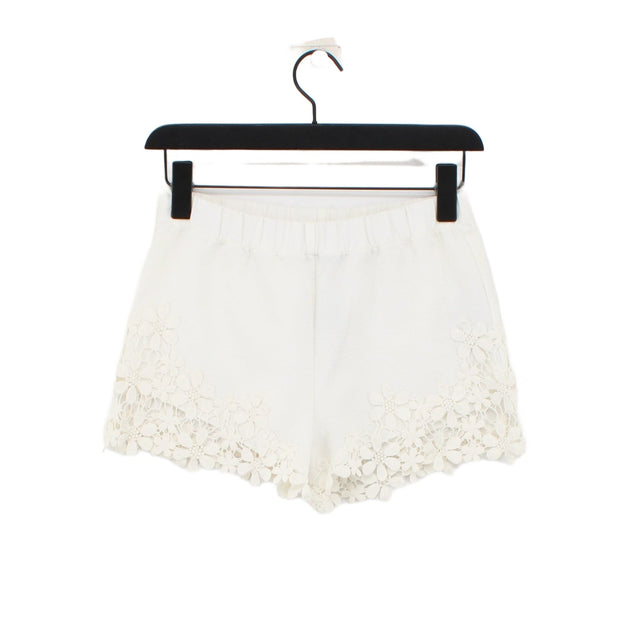Zara Women's Shorts XS White 100% Polyester