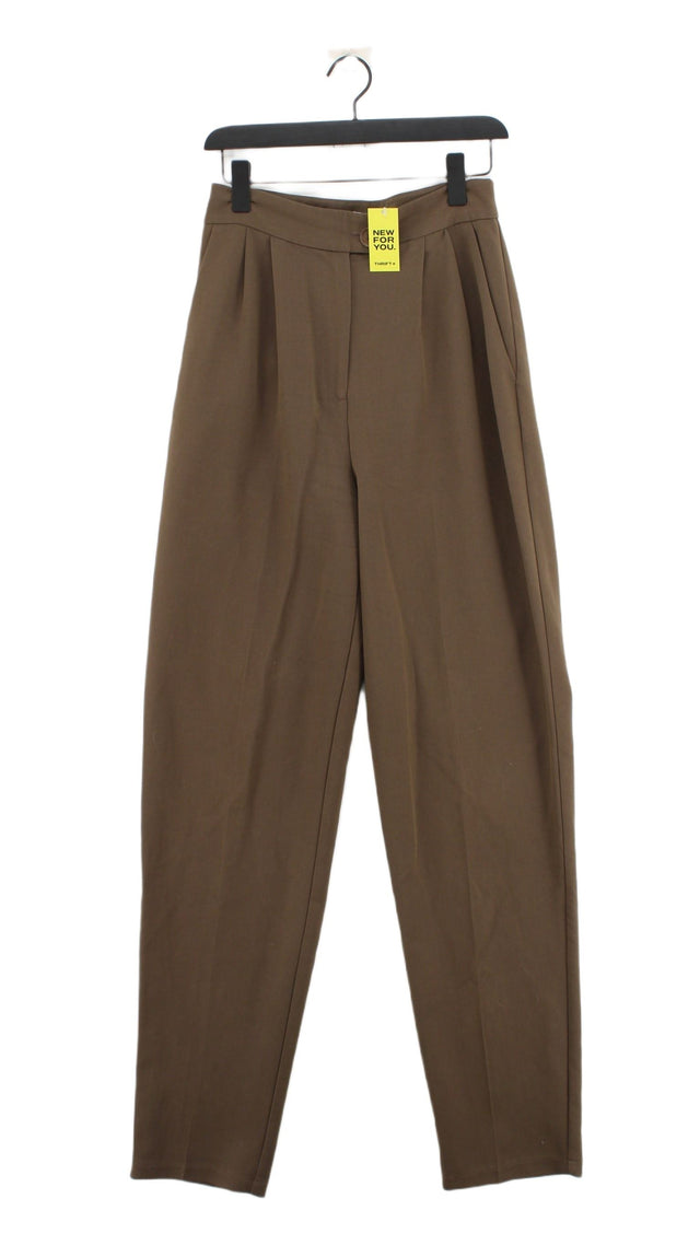 Flounce Women's Suit Trousers UK 10 Brown Polyester with Elastane, Viscose