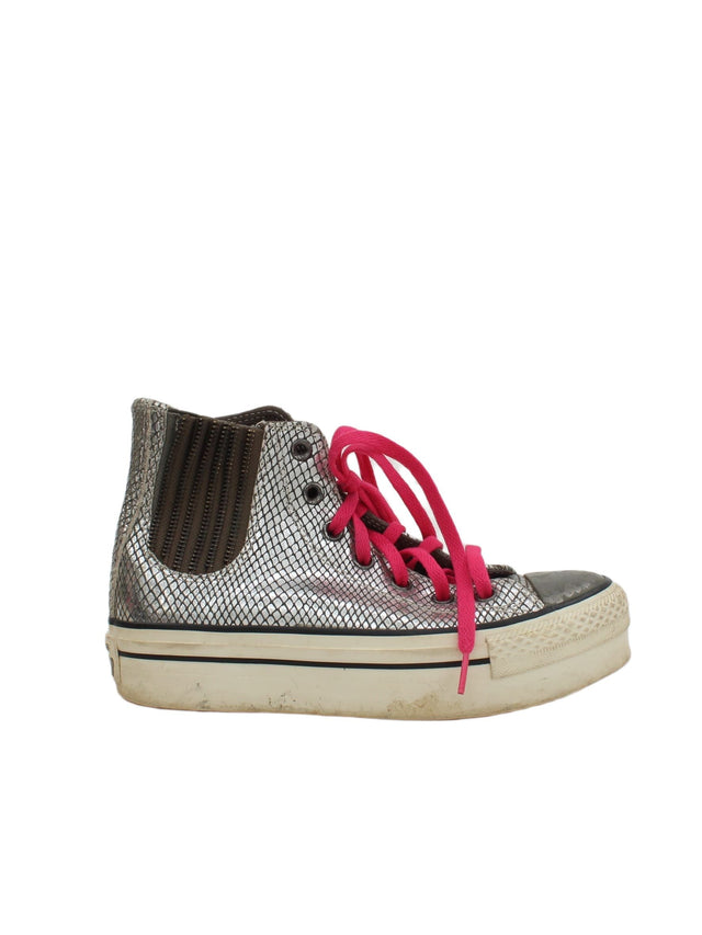 Converse Women's Trainers UK 5 Silver 100% Other