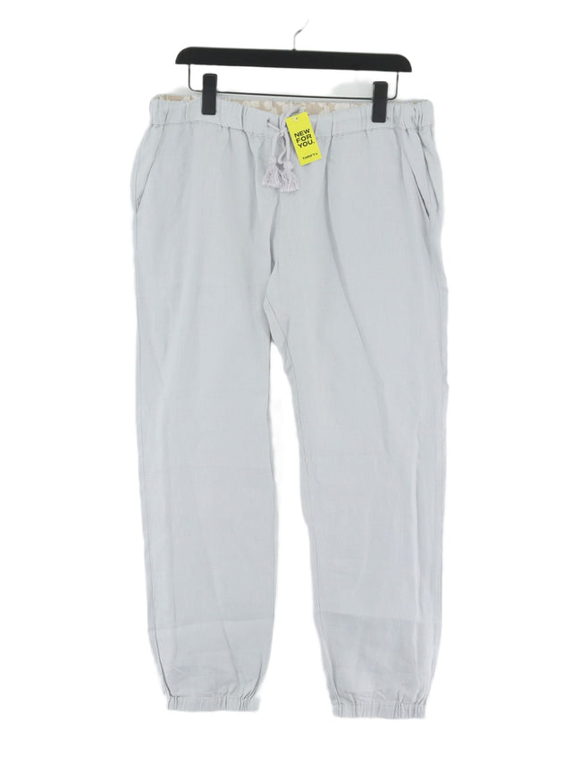 Boden Women's Suit Trousers UK 14 Grey 100% Linen