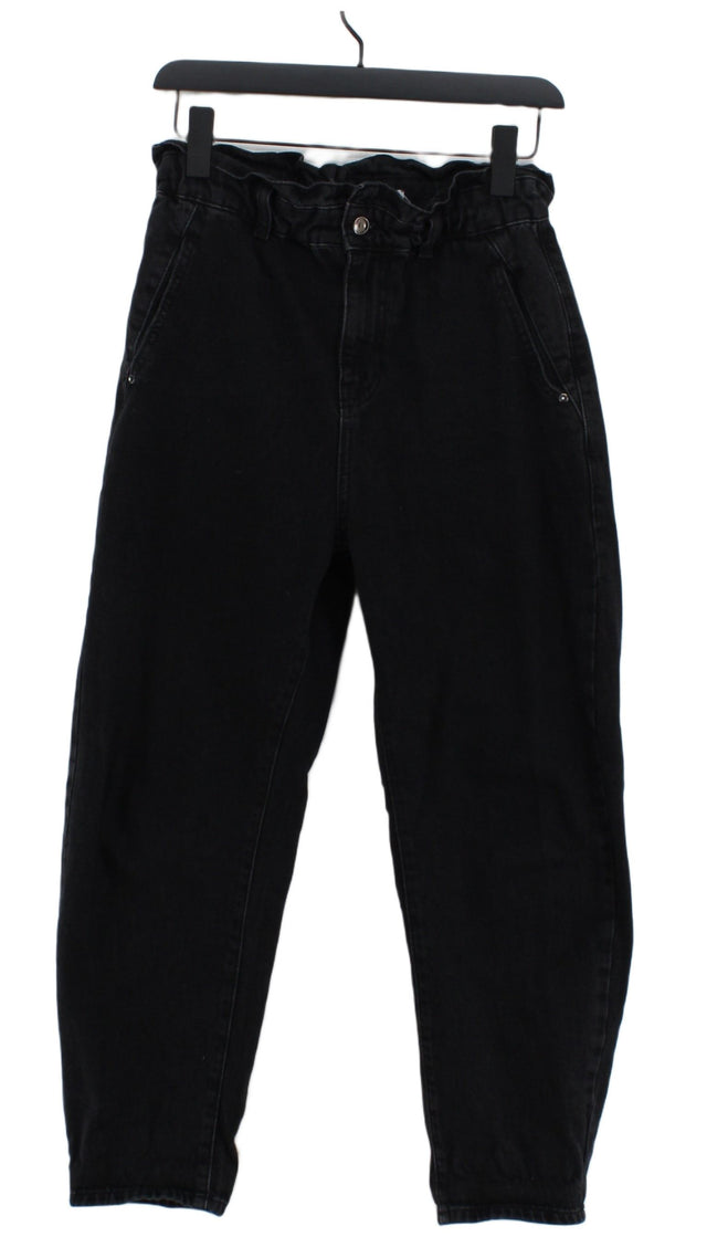 Zara Women's Jeans UK 8 Black 100% Cotton