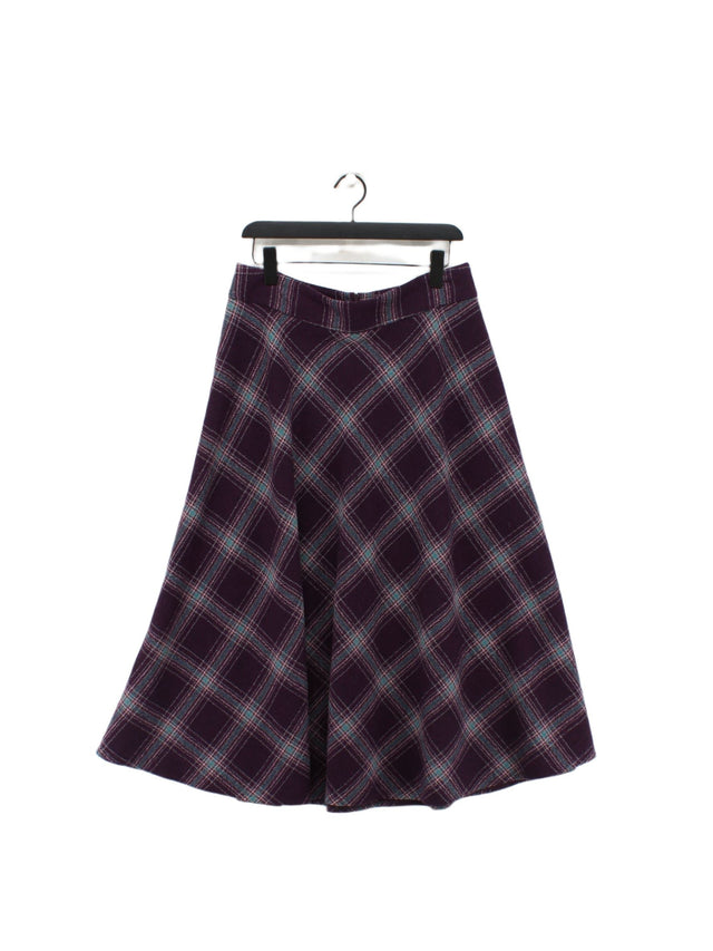 Laura Ashley Women's Midi Skirt UK 14 Purple