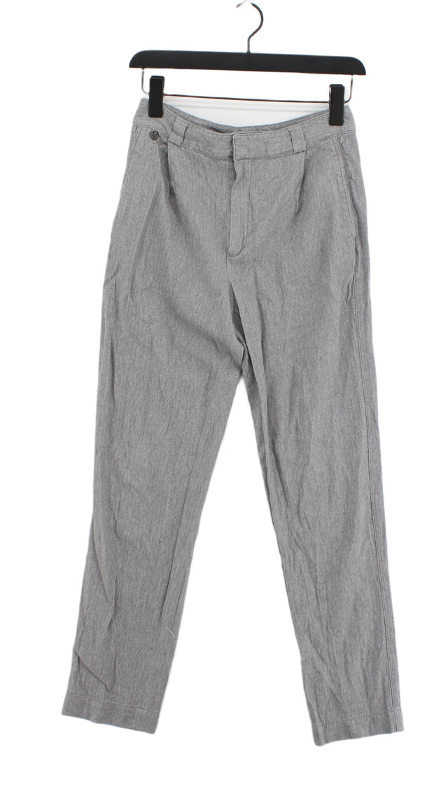 Massimo Dutti Women's Trousers UK 8 Grey Viscose with Cotton