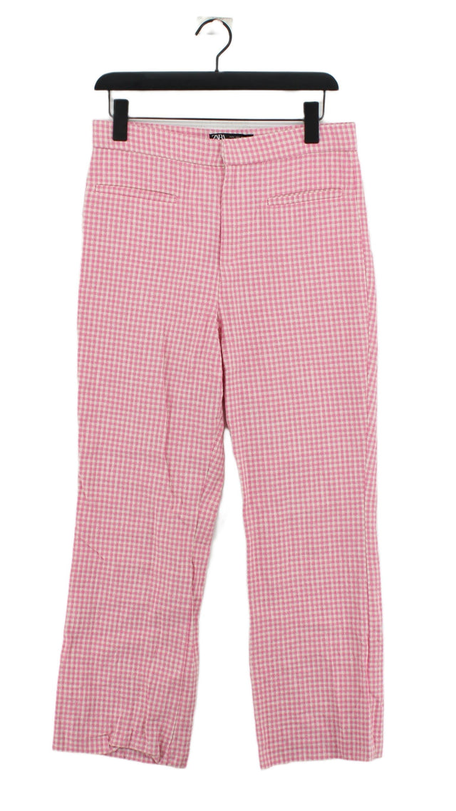Zara Women's Trousers L Pink 100% Other