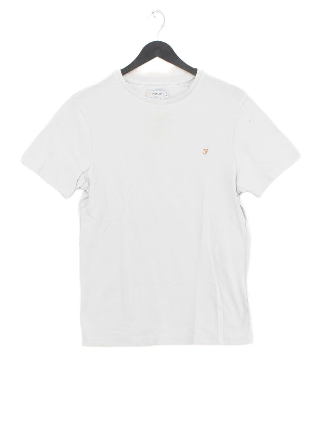 Farah Men's T-Shirt M White 100% Cotton