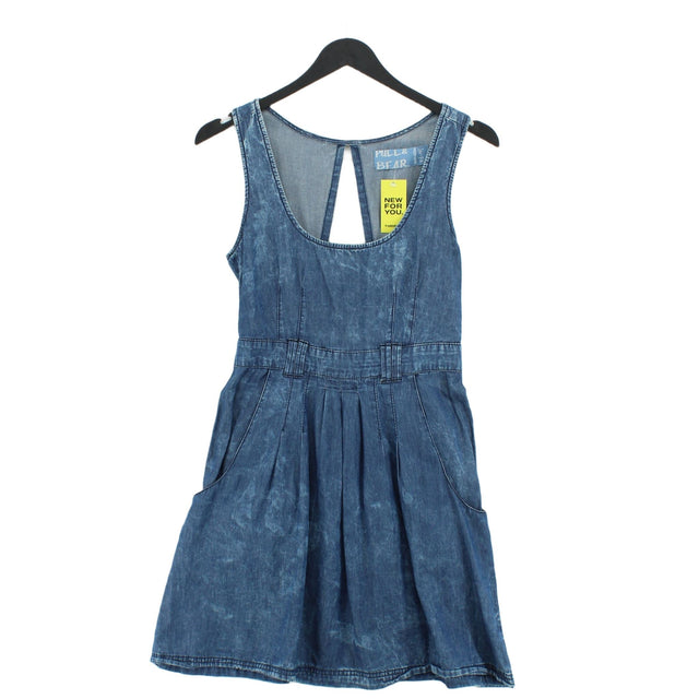 Pull&Bear Women's Midi Dress S Blue 100% Other