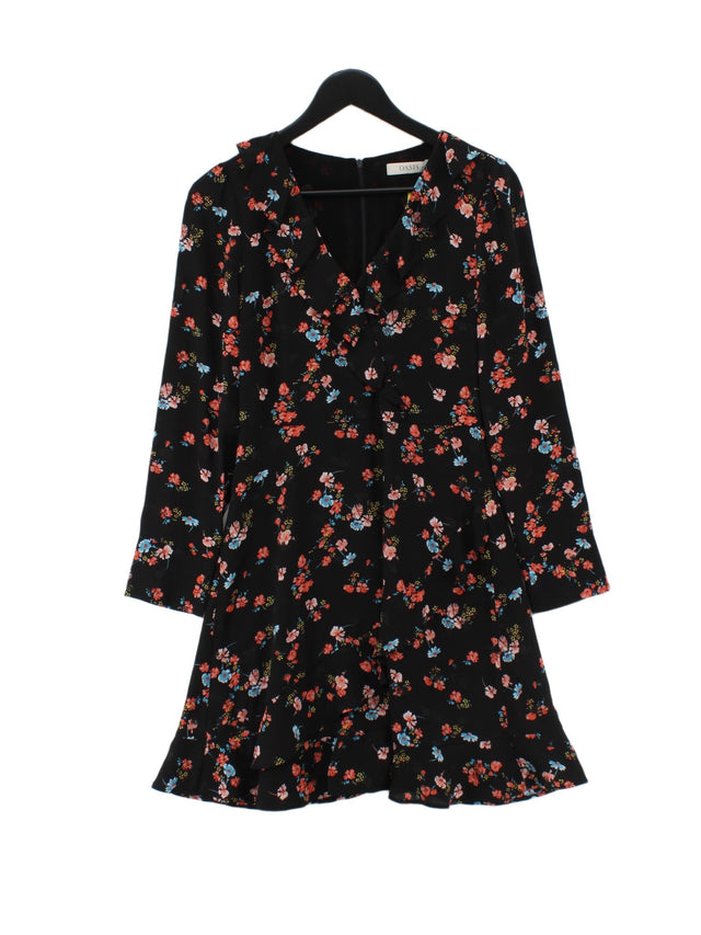 Oasis Women's Midi Dress UK 8 Black 100% Polyester