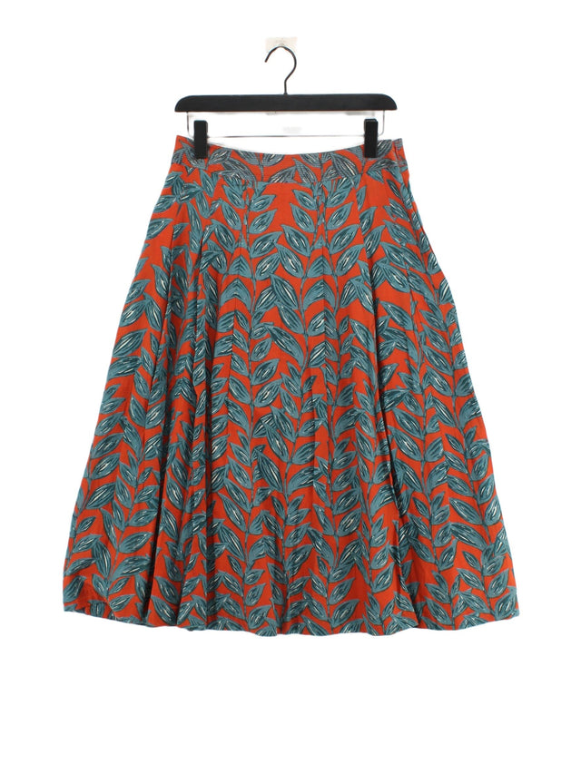 Seasalt Women's Maxi Skirt UK 12 Orange 100% Cotton