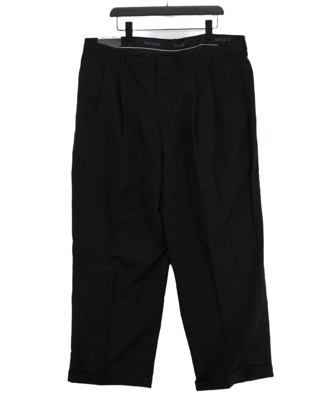Perry Ellis Men's Suit Trousers W 42 in; L 30 in Black 100% Wool
