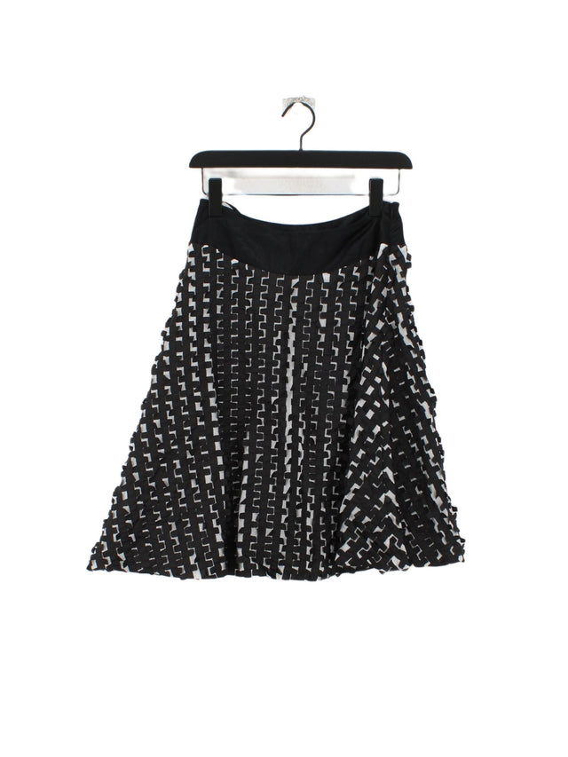 Coast Women's Midi Skirt UK 10 Black Cotton with Other, Polyamide, Polyester