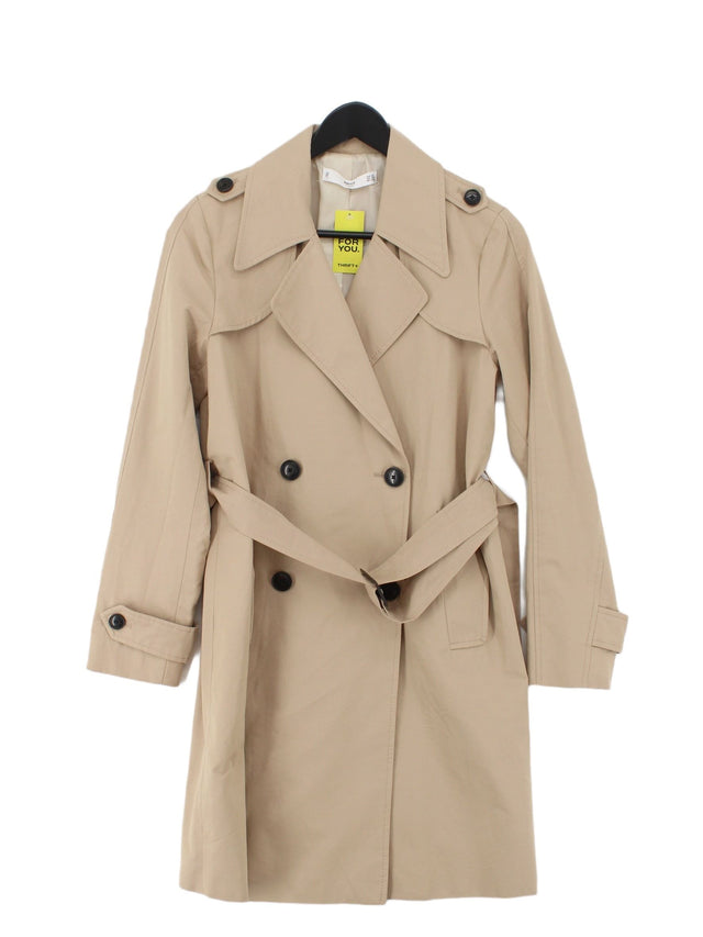 MNG Women's Coat XS Tan Cotton with Polyamide, Polyester