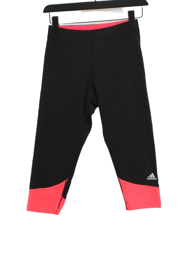 Adidas Women's Sports Bottoms UK 8 Black Polyester with Spandex