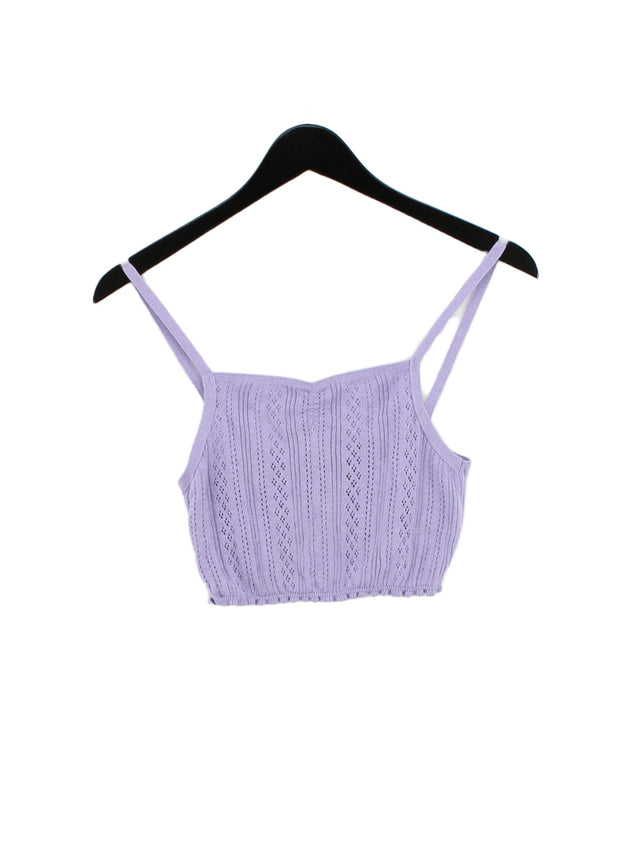 Urban Outfitters Women's Top XS Purple Cotton with Acrylic