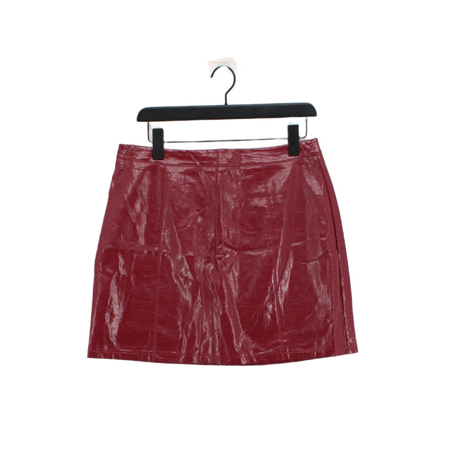 New Look Women's Mini Skirt W 31 in Red 100% Other