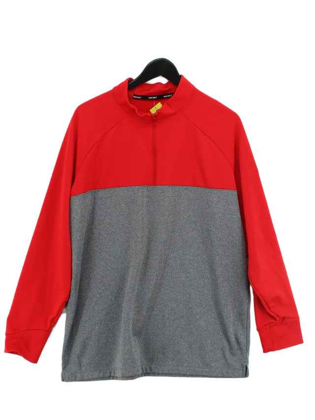 Nike Men's Hoodie XL Red 100% Polyester