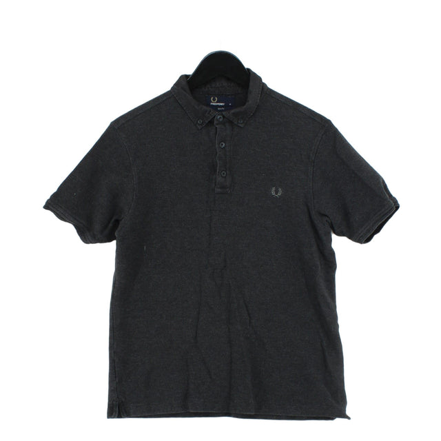 Fred Perry Men's Polo M Grey 100% Cotton