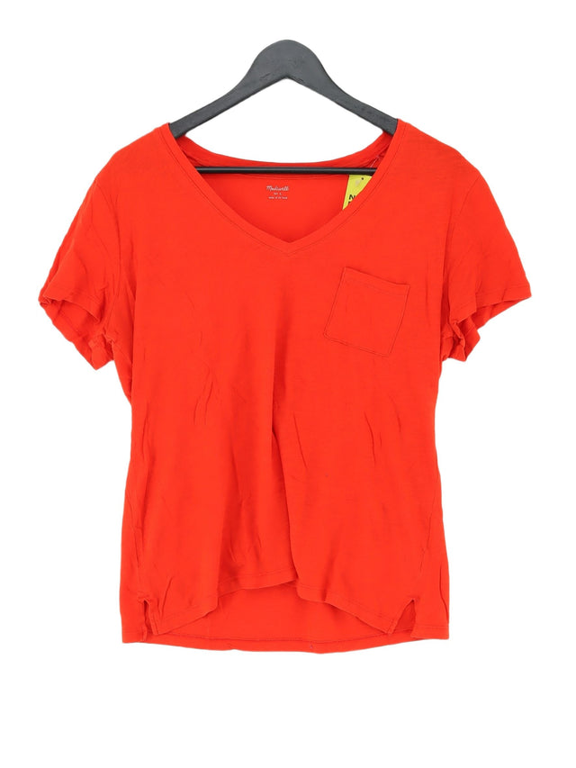 Madewell Women's T-Shirt L Red 100% Cotton