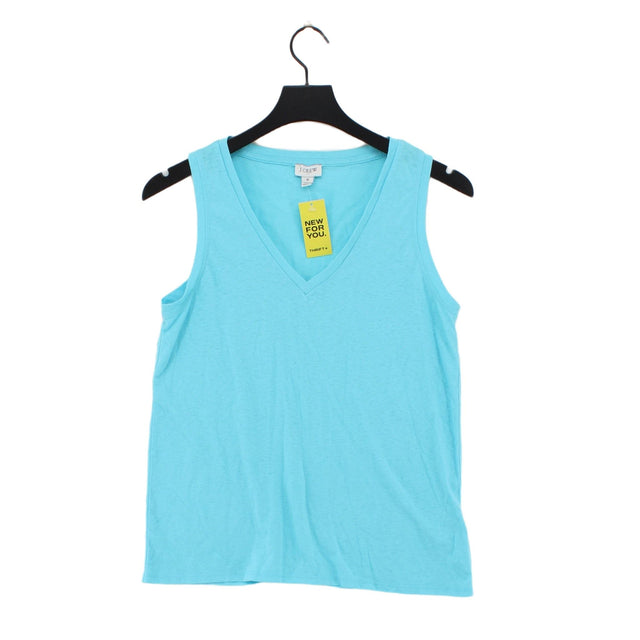 J. Crew Women's T-Shirt S Blue Cotton with Polyester