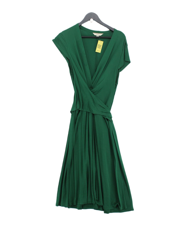 Monsoon Women's Midi Dress UK 18 Green Viscose with Polyester